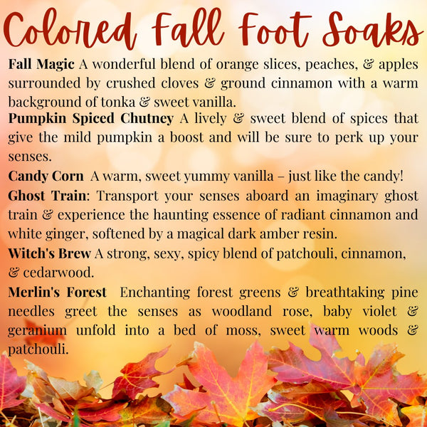 Fall Colored Foot Soaks